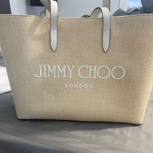 Jimmy choo raffia tote